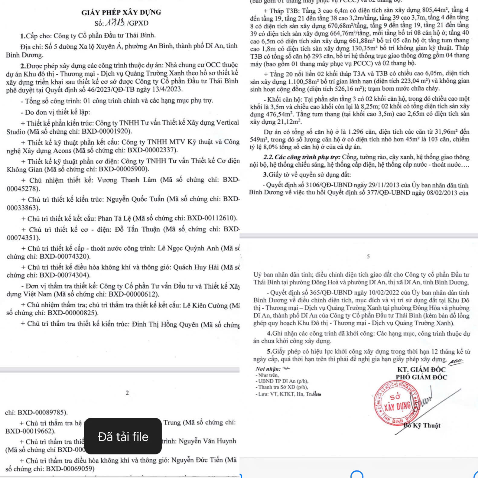 giấy phép xây dựng dự án