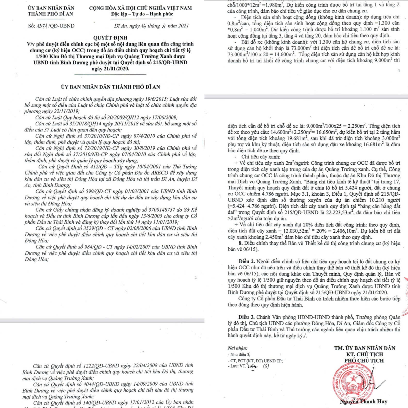 phê duyệt quy hoạch chi tiết tỷ lệ 1/500