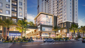 phối cảnh trung tâm thương mại dự án