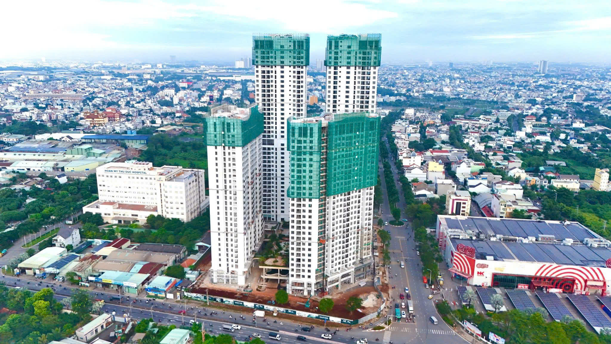 tiến độ xd green skyline